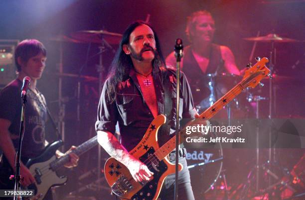 Chris Chaney, Lemmy Kilmister and Matt Sorum during Camp Freddy Benefit Concert for South East Asia Tsunami Relief at Key Club in Hollywood,...