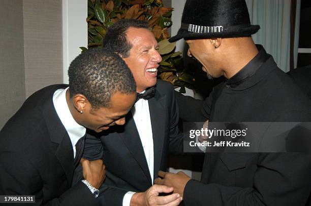 Marlon Wayons, Garry Shandling and Damon Wayons during 55th Annual Primetime Emmy Awards - Backstage and Audience at The Shrine Auditorium in Los...