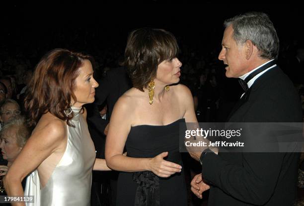 Patricia Heaton, jane Kaczmarek and Victor Garber during 55th Annual Primetime Emmy Awards - Backstage and Audience at The Shrine Auditorium in Los...