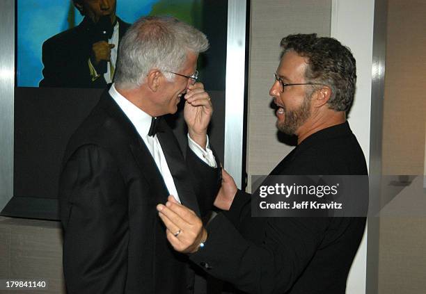 Ted Danson and William Petersen during 55th Annual Primetime Emmy Awards - Backstage and Audience at The Shrine Auditorium in Los Angeles,...