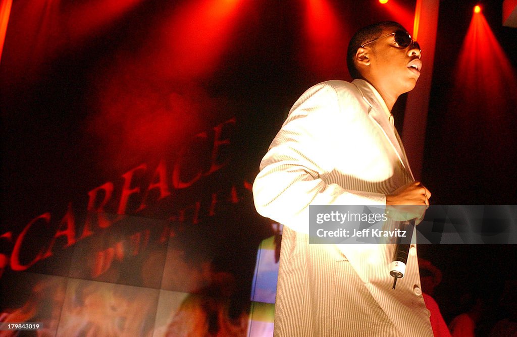 Jay-Z perform at the Scarface DVD launch event in Fajardo, Puerto Rico ...