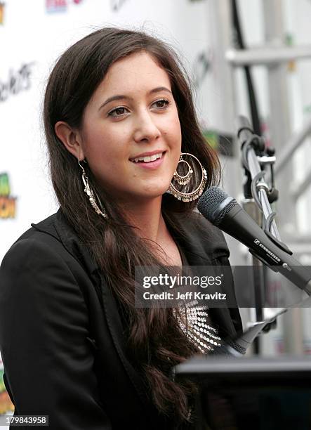 Vanessa Carlton during Vanessa Carlton and Ryan Cabrera Hit the Music Arena with Swedish Fish, Sour Patch and Chiclets for an Exclusive Concert at...