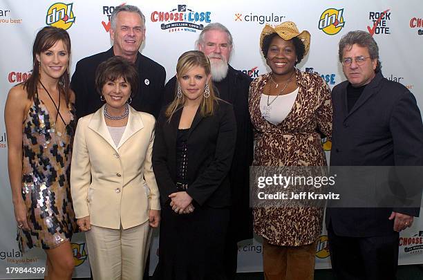 Emily Robison, Barbara Boxer, James K. Hahn, Natalie Maines, Jeff Ayeroff, Jehmu Greene and Rob Foos