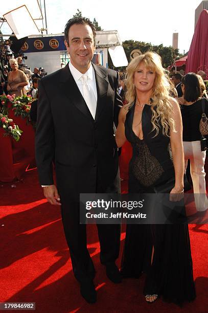 Brad Garrett and Jill Diven during 57th Annual Primetime Emmy Awards - Red Carpet at The Shrine in Los Angeles, California, United States.