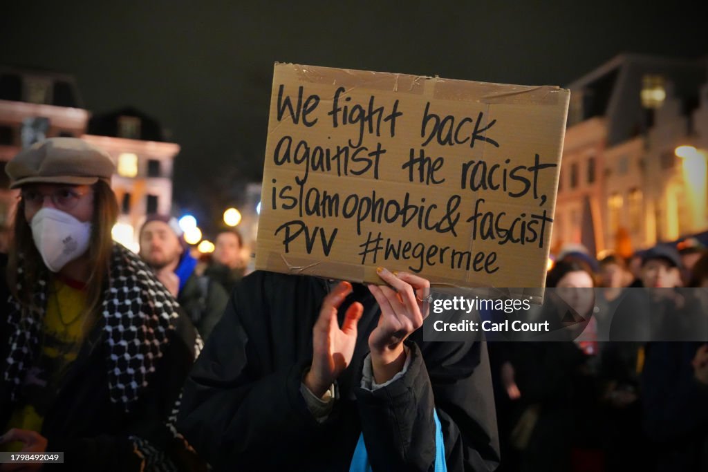 Utrecht Shows Human Chain Solidarity In Protest At Dutch Election Results