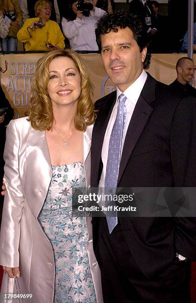 Sharon Lawrence and Dr. Tom Apostle during The 10th Annual Screen Actors Guild Awards - Arrivals at The Shrine Auditorium in Los Angeles, California,...