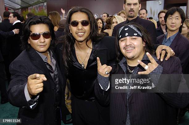 Los Lonely Boys during The 47th Annual GRAMMY Awards - Arrivals at Staples Center in Los Angeles, California, United States.