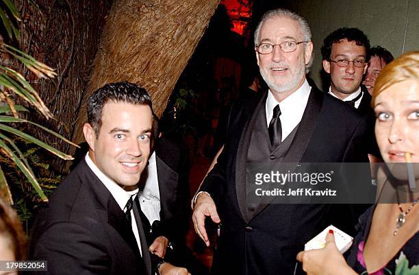 Carson Daly & Larry Divney during The 54th Annual Primetime Emmy Awards - HBO Post Party at Spago's in Los Angeles, California, United States.