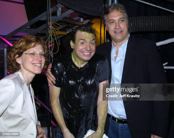 Marjorie Cohn, Exec. VP Nickelodeon, Mike Myers, President and Herb Scannell, President MTV Networks