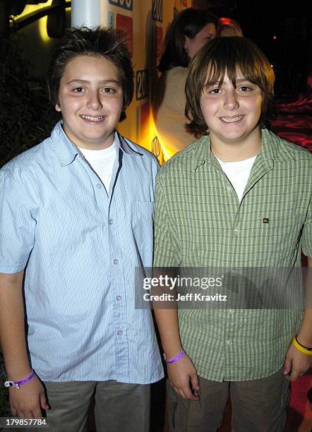 Matthew Romano and Gregory Romano during Everybody Loves Raymond Celebrates 200th Episode at Spago in Beverly Hills, California, United States.