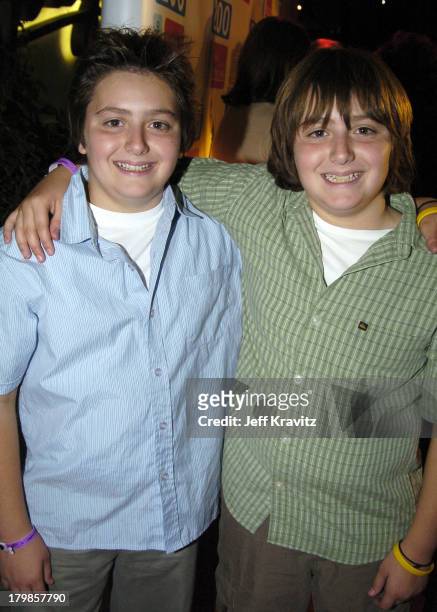 Matthew Romano and Gregory Romano during Everybody Loves Raymond Celebrates 200th Episode at Spago in Beverly Hills, California, United States.