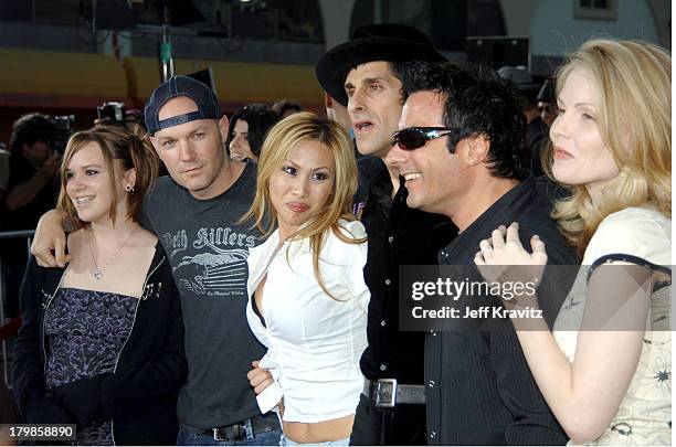 Fred Durst , daughter Adriana, Etty Farrell, Perry Farrell, Peter Distefano and guest