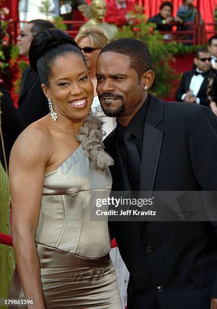 Regina King and Ian Alexander Sr during The 77th Annual Academy Awards - Arrivals at Kodak Theatre in Los Angeles, California, United States.