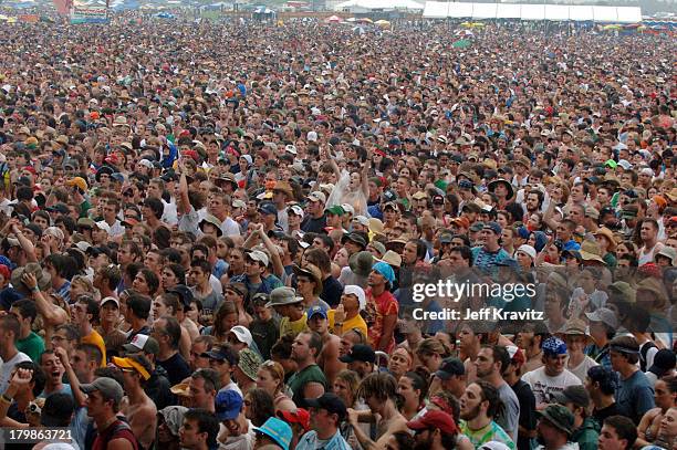 Atmosphere during Bonnaroo 2005 - Day 1 - The Allman Brothers Band at What Stage in Manchester, Tennessee, United States.