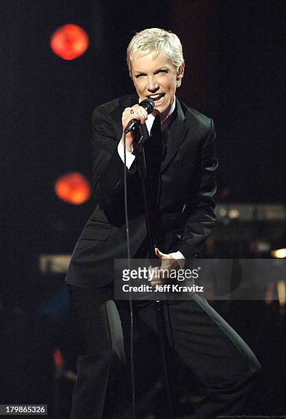 Annie Lennox of Eurythmics performs a medley of I've Got a Life/Missionary Man/Sweet Dreams