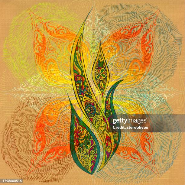soul flame - cornucopia stock illustrations