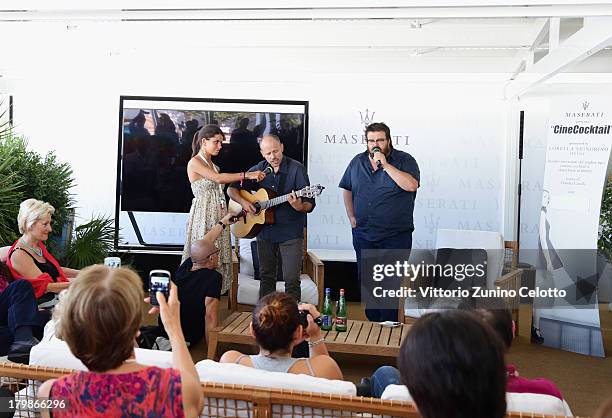 Giuseppe Battiston attends a Cinecocktail during the 70th Venice International Film Festival at Terrazza Maserati on September 7, 2013 in Venice,...