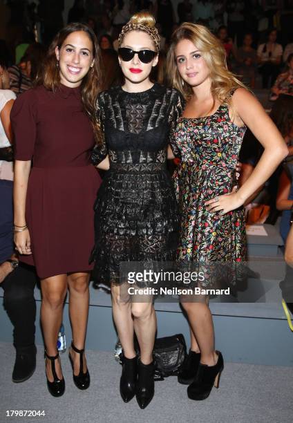 Chloe Curtis, Casey LaBow and Sophie Curtis attend the Jill Stuart Spring 2014 fashion show during Mercedes-Benz Fashion Week at The Stage at Lincoln...