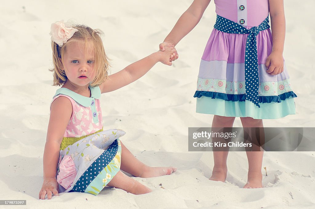 Sisters in the sand