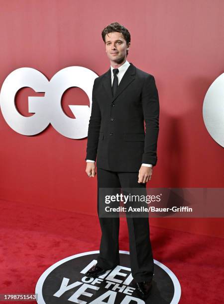 Patrick Schwarzenegger attends the 2023 GQ Men of the Year at Bar Marmont on November 16, 2023 in Los Angeles, California.