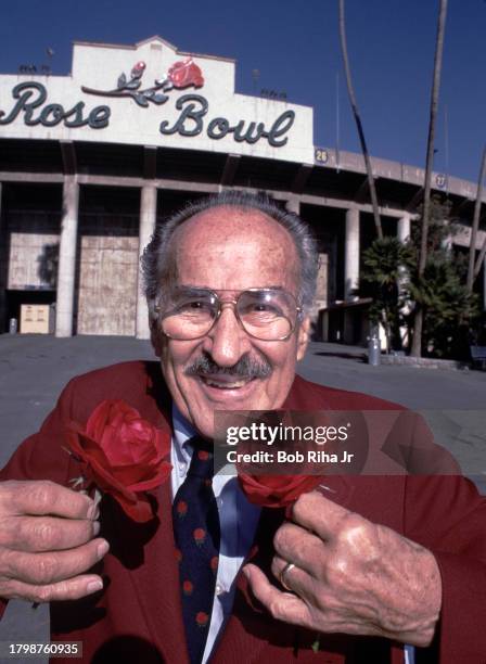 Former Tournament of Roses President, 81 year old Lathrop Lay Leishman will be viewing his 72nd Rose Bowl Game shortly in photo taken, December 5,...