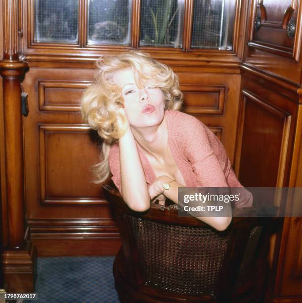 Portrait of American actress Misty Rowe, London, England, September 28, 1976.