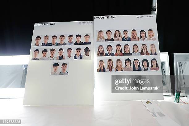 Atmosphere at the Lacoste show during Spring 2014 Mercedes-Benz Fashion Week at The Theatre at Lincoln Center on September 7, 2013 in New York City.