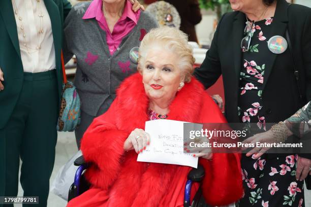 Cuqui Fierro during the inauguration of 'El Rastrillo de Nuevo Futuro', on November 17 in Madrid, Spain.