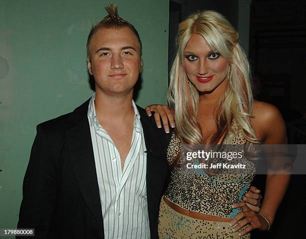 Nick Hogan and Brooke Hogan during VH1 Big in '05 - Backstage and Audience at Sony Studios in Los Angeles, California, United States.