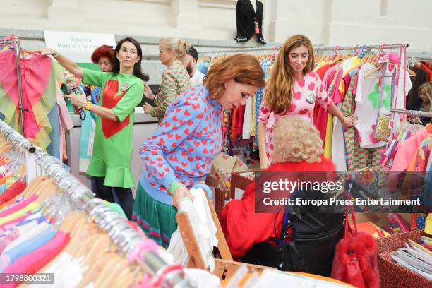 Cuqui Fierro and Agatha Ruiz de la Prda during the inauguration of 'El Rastrillo de Nuevo Futuro', on November 17 in Madrid, Spain.