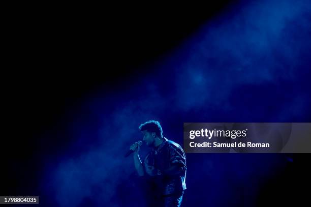 Pablo Alborán performs on stage during the 23rd Annual Latin GRAMMY Awards at FIBES Conference and Exhibition Centre on November 16, 2023 in Seville,...