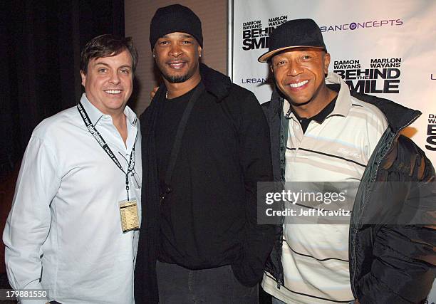 Brian Murphy, Damon Wayans and Russell Simmons during 2006 U.S. Comedy Arts Festival Aspen - Behind the Smile Party at Sky Hotel in Aspen, Colorado,...
