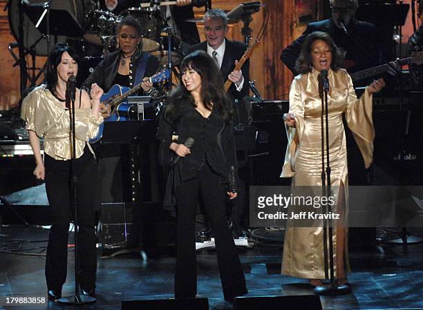 Ronnie Spector and Nedra Talley of The Ronettes perform Baby I Love You, Walking in the Rain and Be My Baby.