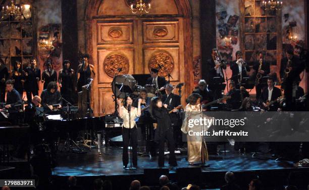 Ronnie Spector and Nedra Talley of The Ronettes perform Baby I Love You, Walking in the Rain and Be My Baby.