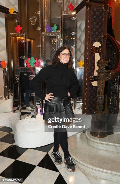 Katie Grand attends the Claridge's Christmas Tree Party 2023 by Louis Vuitton launch party on November 23, 2023 in London, England.