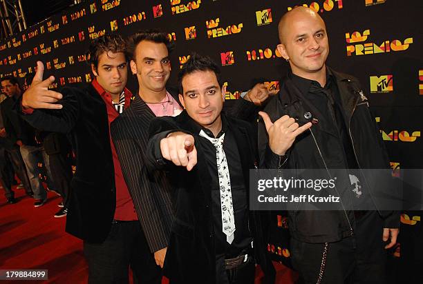 Caramelos de Cianuro arrives at the Los Premios MTV Latin America 2007 at the Palacio de los Deportes on October 18, 2007 in Mexico City, Mexico