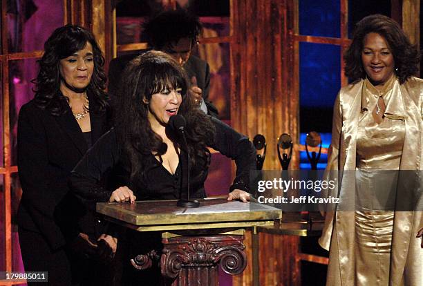 Estelle Bennett, Ronnie Spector and Nedra Talley of The Ronettes, inductees