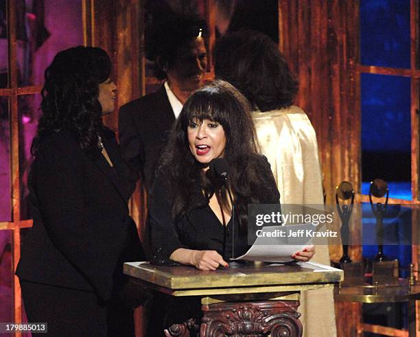 Estelle Bennett, Ronnie Spector and Nedra Talley of The Ronettes, inductees