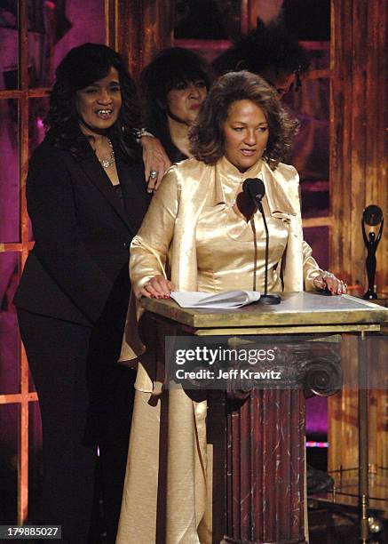 Estelle Bennett, Ronnie Spector and Nedra Talley of The Ronettes, inductees