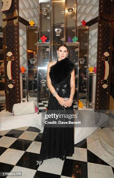 Lady Sabrina Percy attends the Claridge's Christmas Tree Party 2023 by Louis Vuitton launch party on November 23, 2023 in London, England.