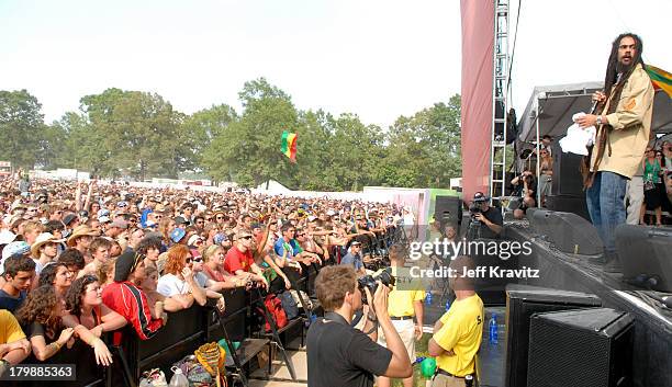 Damian Jr. Gong Marley during Bonnaroo 2006 - Day 2 - Damian Jr. Gong Marley at Which Stage in Manchester, Tennessee, United States.