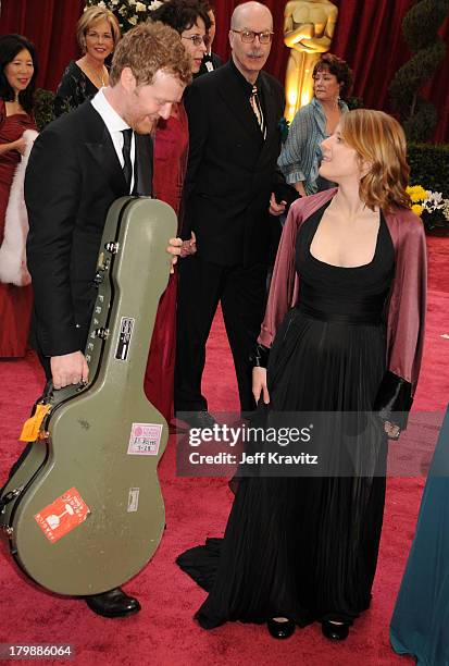 Actors Glen Hansard and Marketa Irglova attends the 80th Annual Academy Awards at the Kodak Theatre on February 24, 2008 in Los Angeles, California.