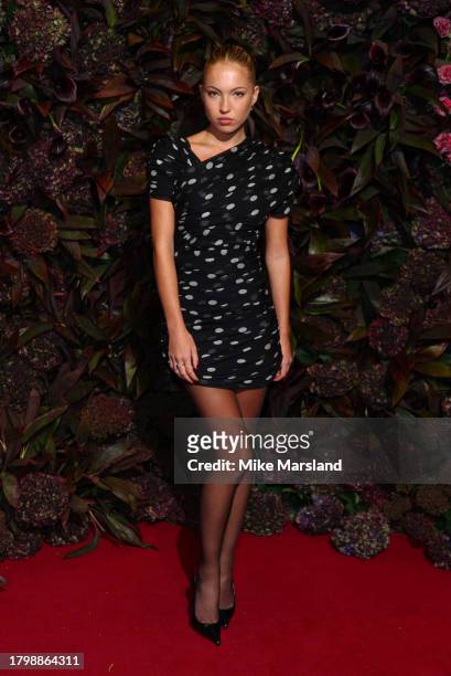 Lila Moss attends British Vogue's 2023 "Forces For Change" Party at The MAINE Mayfair on November 23, 2023 in London, England.