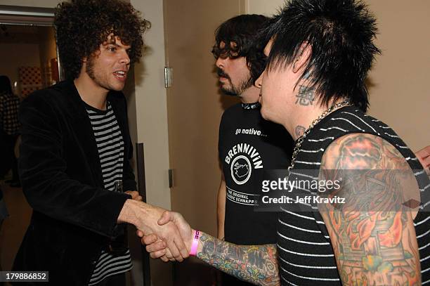 Andrew Stockdale of Wolfmother, Dave Grohl of The Foo Fighters and Jacoby Shaddix of Papa Roach