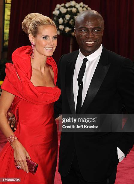Model Heidi Klum and Musician Seal attend the 80th Annual Academy Awards at the Kodak Theatre on February 24, 2008 in Los Angeles, California.
