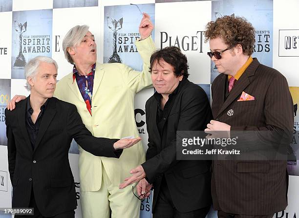 Musician Robyn Hitchcock and band Bill Rieflin, Grant-Lee Phillips and Sean Nelson arrive at the 2009 Film Independent Spirit Awards held at the...