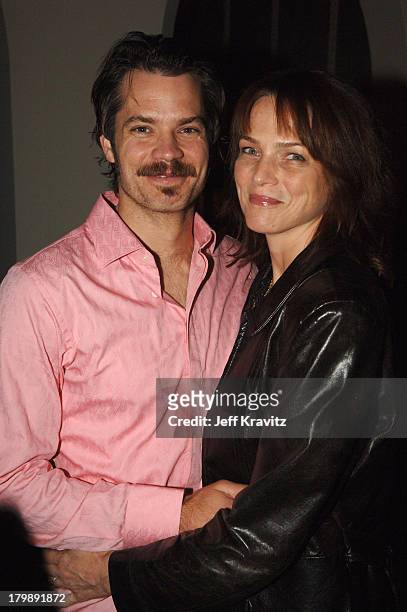 Timothy Olyphant and Alexis Knief during HBO's Annual Pre-Golden Globes Private Reception at Chateau Marmont in Los Angeles, California, United...