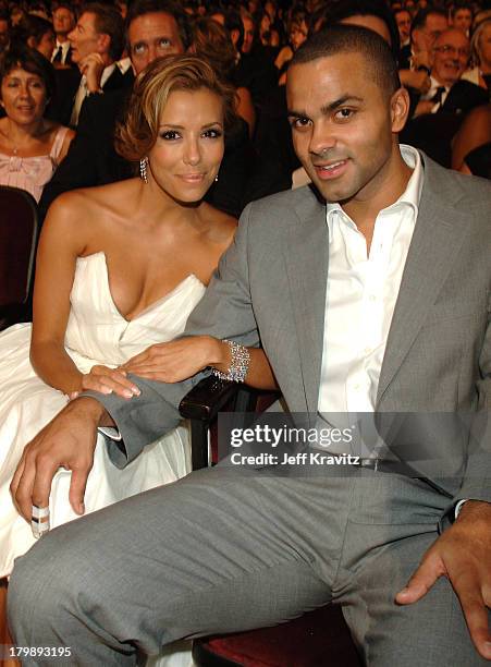 Eva Longoria and Tony Parker during 58th Annual Primetime Emmy Awards - Audience at The Shrine Auditorium in Los Angeles, California, United States.