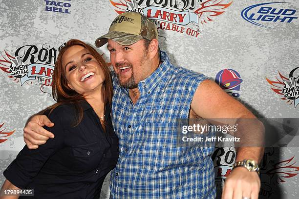 Larry The Cable Guy and wife Cara Whitney attend Comedy Central's Roast of Larry the Cable Guy held at The Warner Brothers Studio Lot on March 1,...