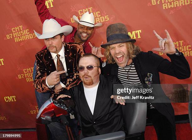 Mike Rich and Big Kenny of Big & Rich with Cowboy Troy and Two Foot Fred